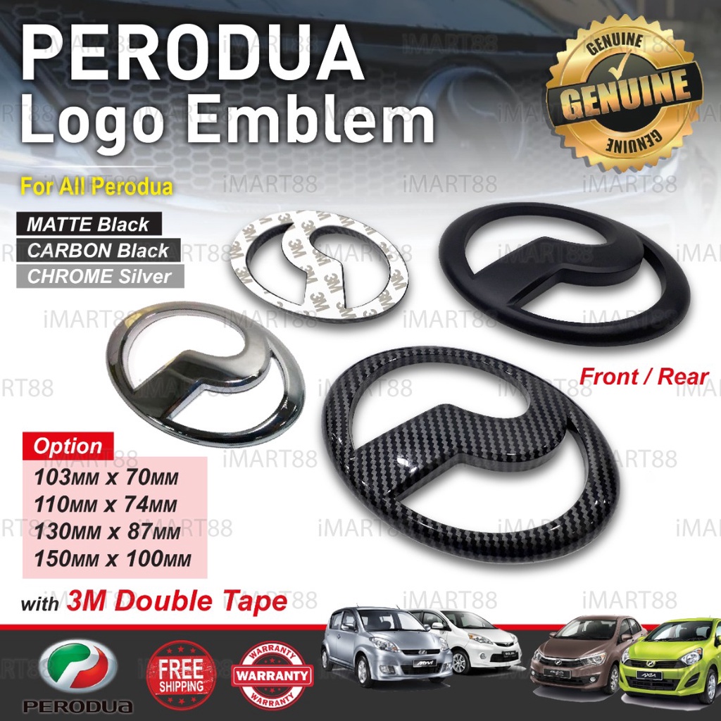 PERODUA LOGO EMBLEM BADGE MYVI AXIA ARUZ ATIVA BEZZA ALZA FRONT GRILLE ...