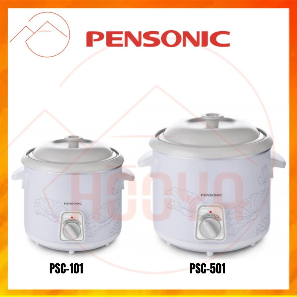 Pensonic Electric Slow Cooker PSC-501 (5L) / PSC-101 (1L) With Excellent Ceramic Pot and Lid