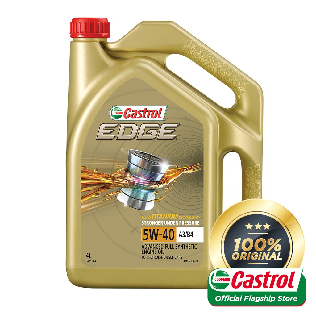 Castrol EDGE 5W-40 SN Engine Oils for Petrol and Diesel Cars (4L ...