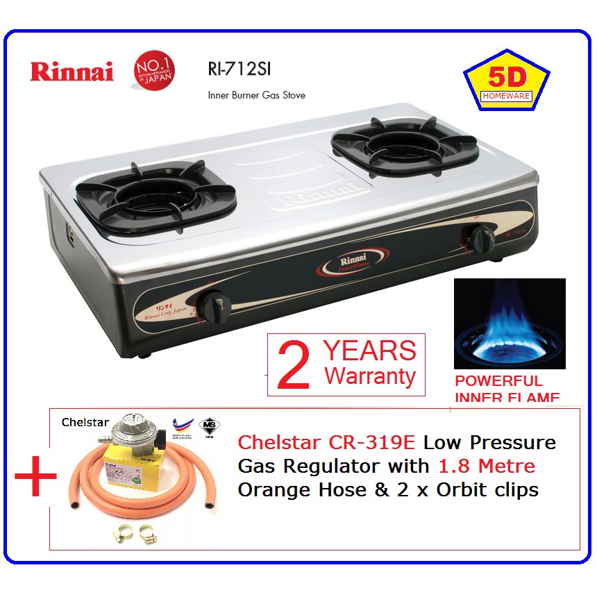 Rinnai Inner Flame Burner Gas Stove Cooker Ri712si Gas