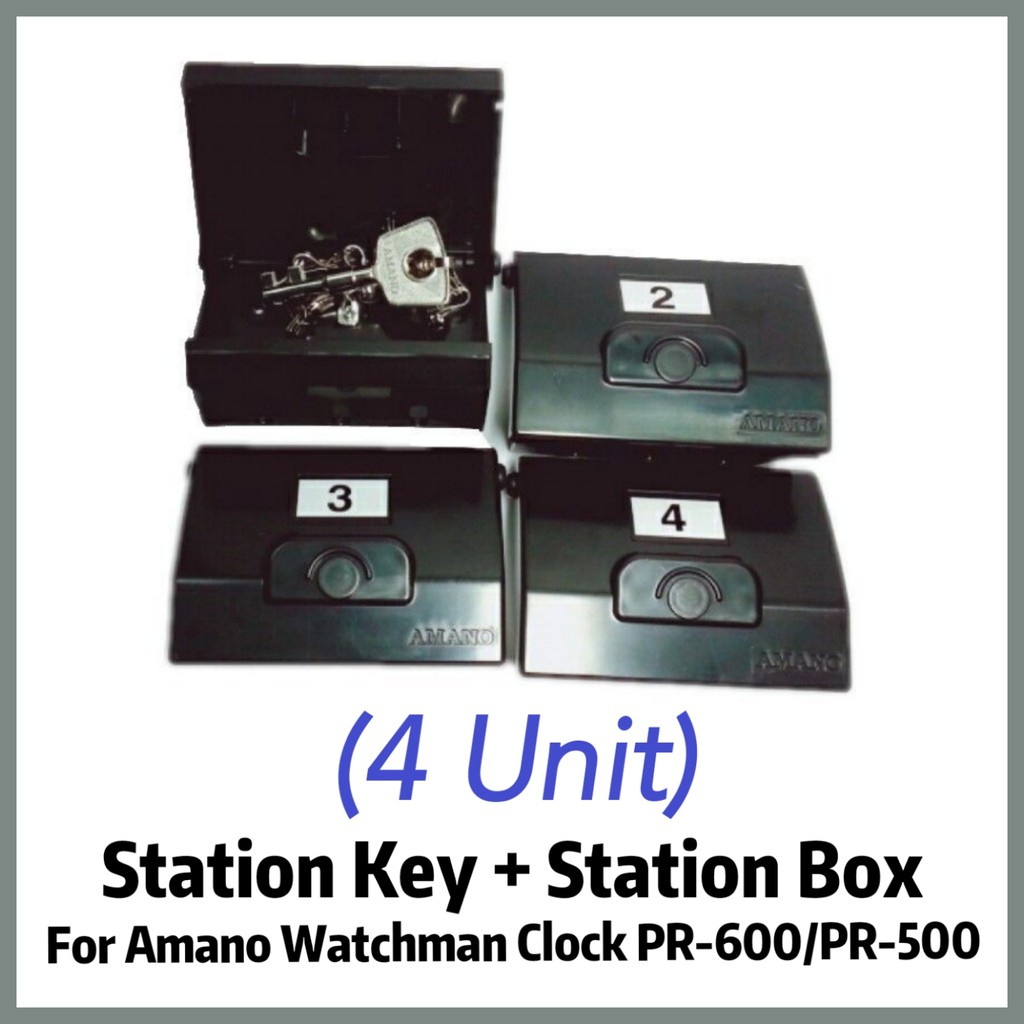 Amano Station Key With Box For Amano Watchman Clock PR500 / PR600 (4
