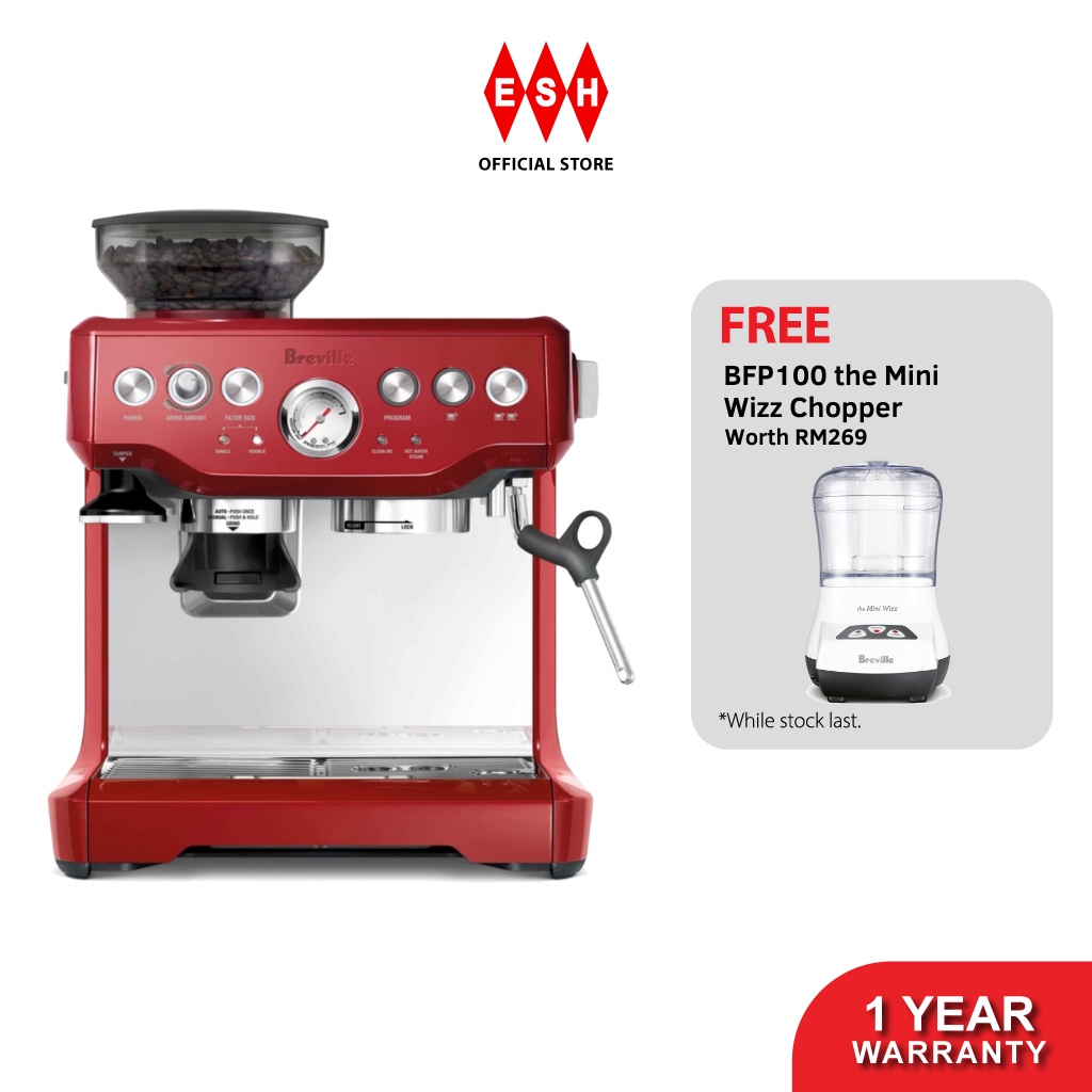 Breville BES870CRN (Cranberry Red)The Barista Express Espresso Coffee