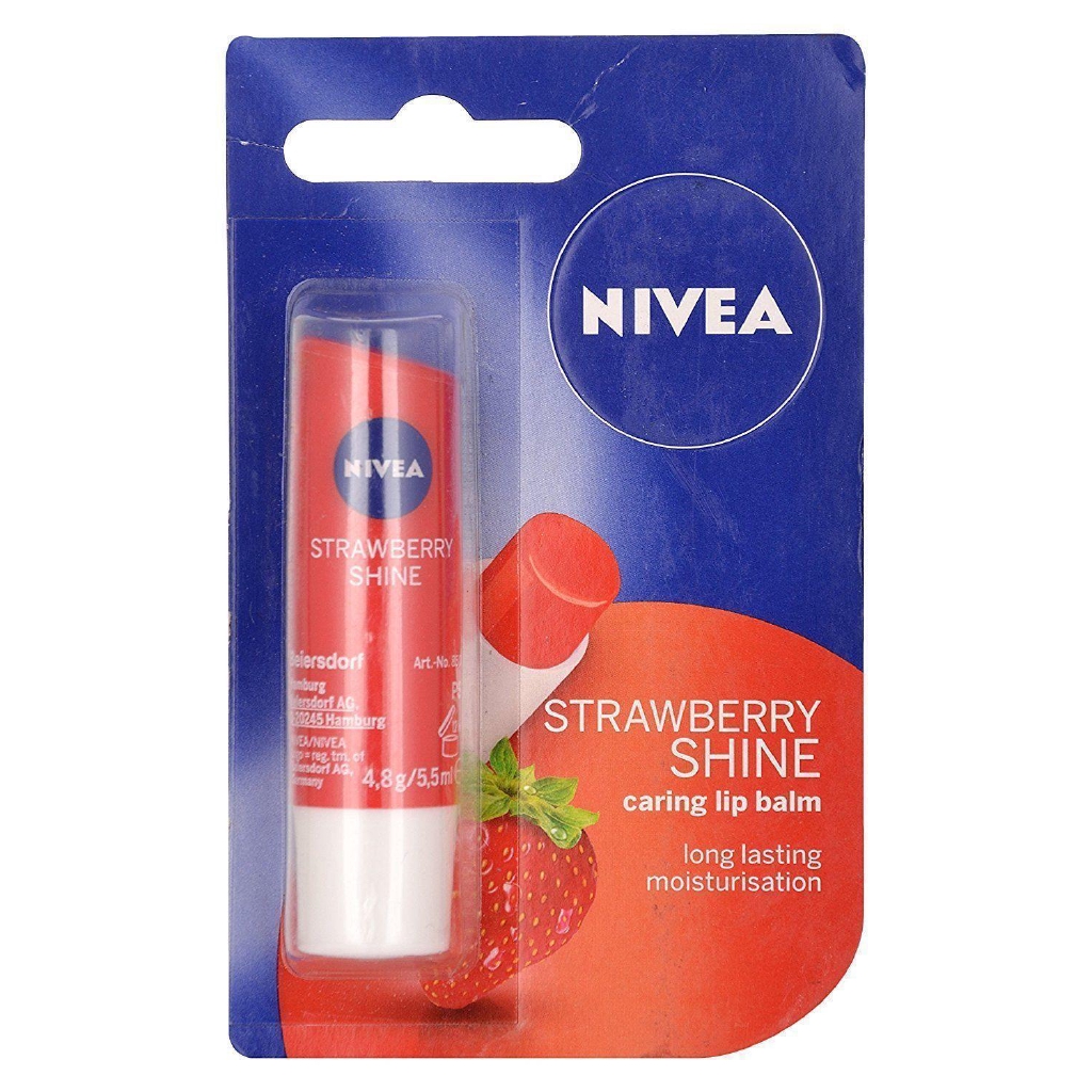 Nivea Lip Care Fruity Shine Strawberry 4 8gm Shopee Malaysia