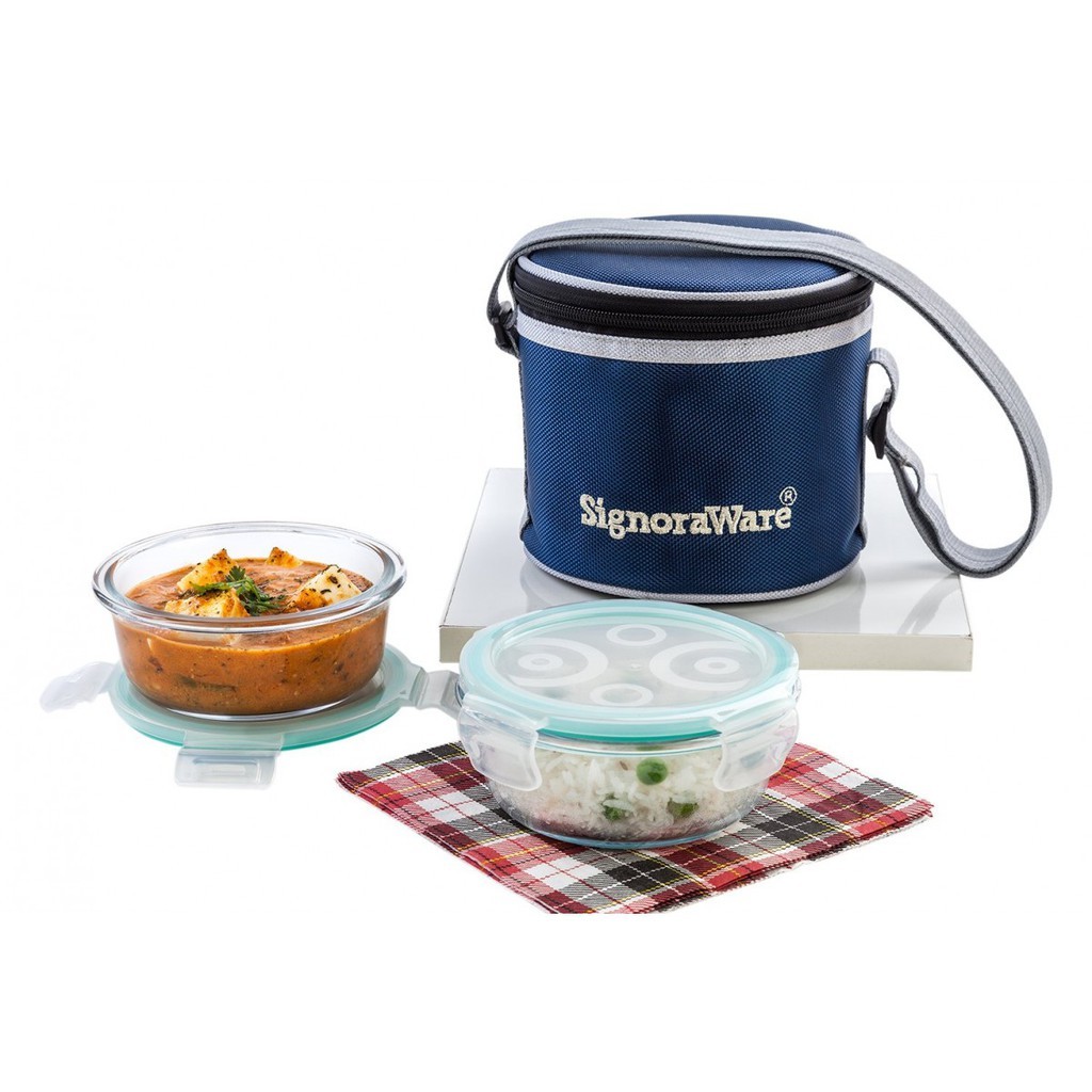 signoraware 3 container lunch box