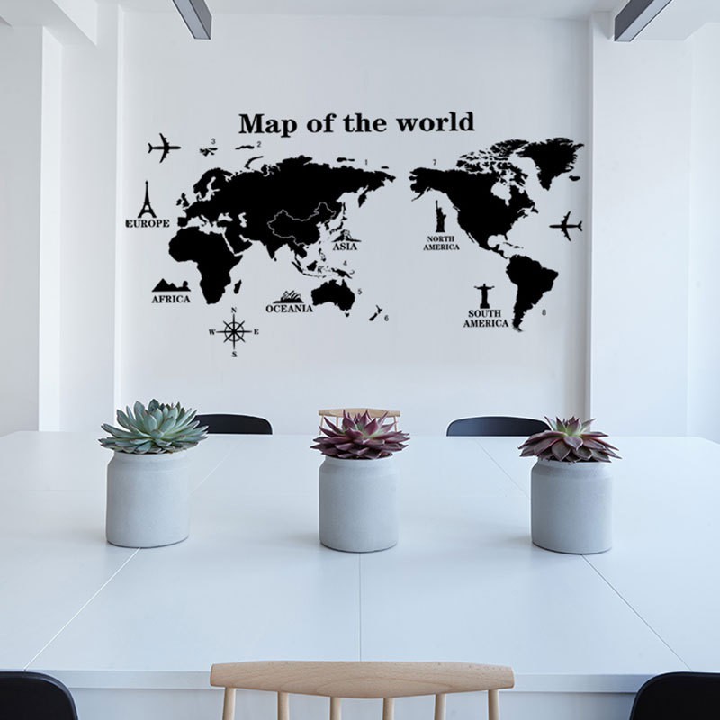 A Map Of The World Wall Map Of The World Wall Art | Shopee Malaysia
