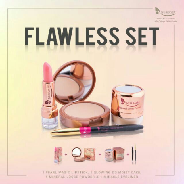 Makeup Nurraysa Flawless Set Dd Glowing100 Original Hq Shopee Malaysia 9506