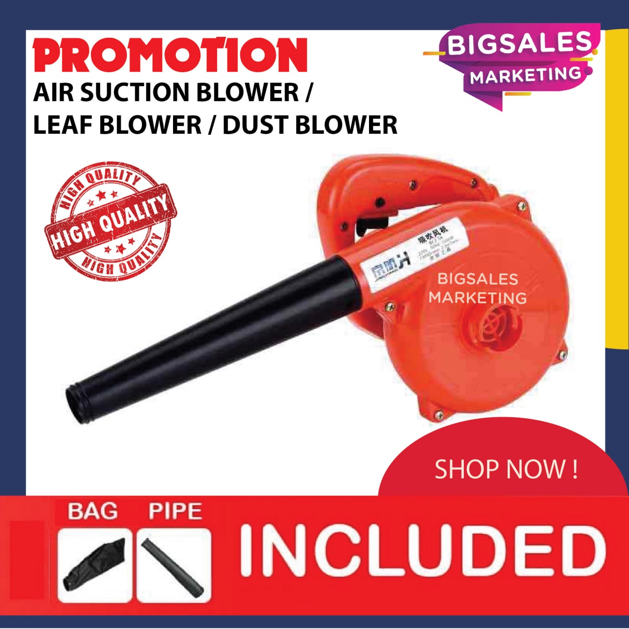BIGSALES 1000W Electric Air Suction Blow Blower | Shopee Malaysia