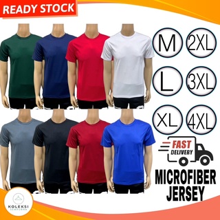 M-4XL Microfiber T Shirt Unisex Jersey Microfiber Round Neck Short ...