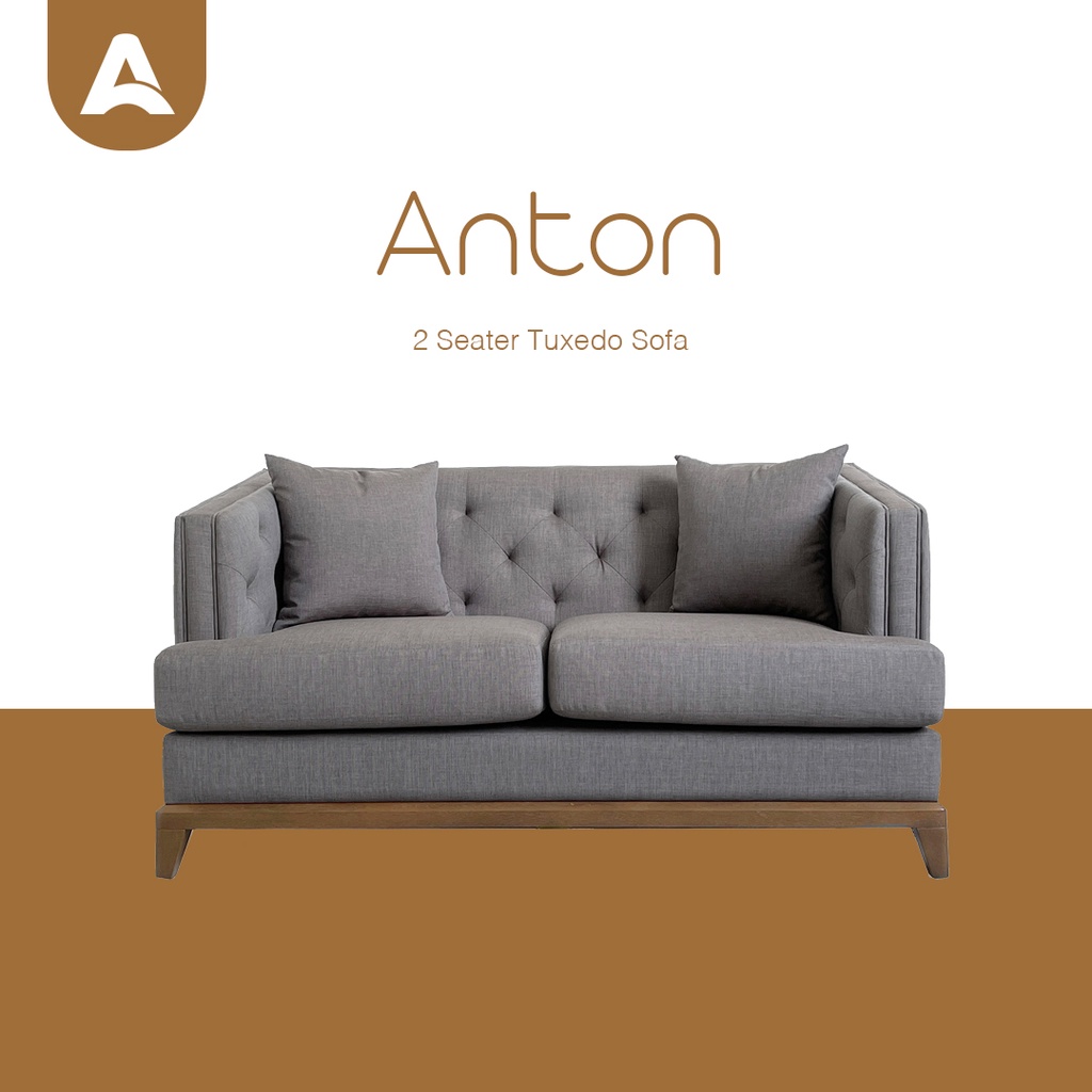 Arturo - Anton 2 Seater Tuxedo Sofa | Shopee Malaysia