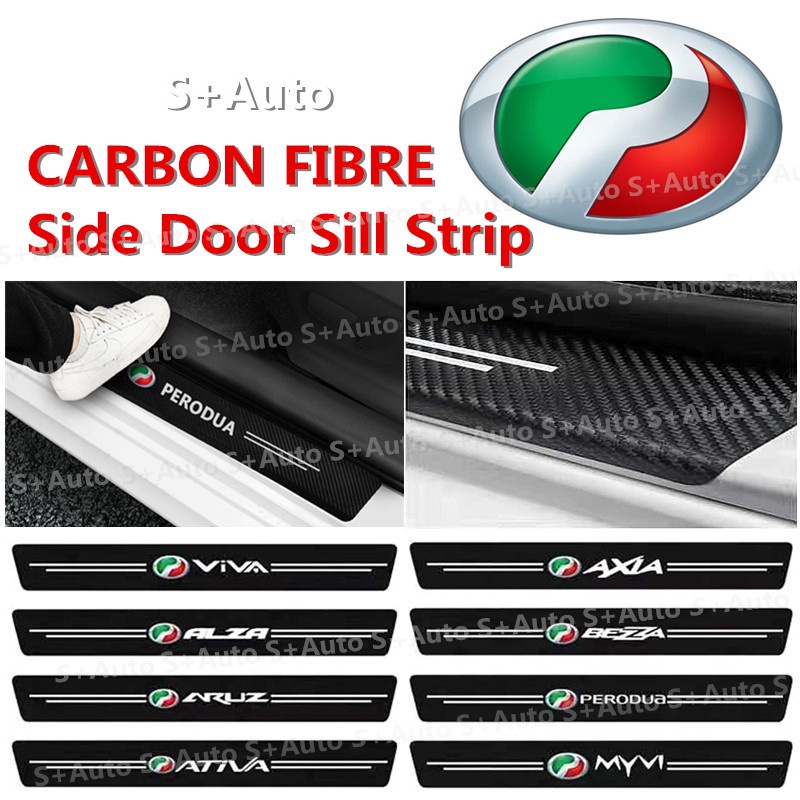 1set 4pcs Perodua Car Door Side Step Sill Anti Scratch Sticker /Myvi