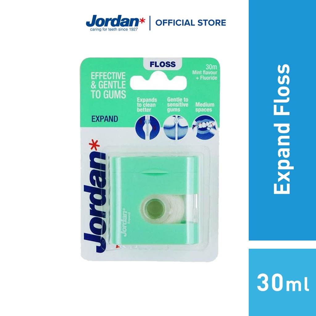 Jordan Expand Floss (30m) - Mint Flavour + Fluoride | Shopee Malaysia