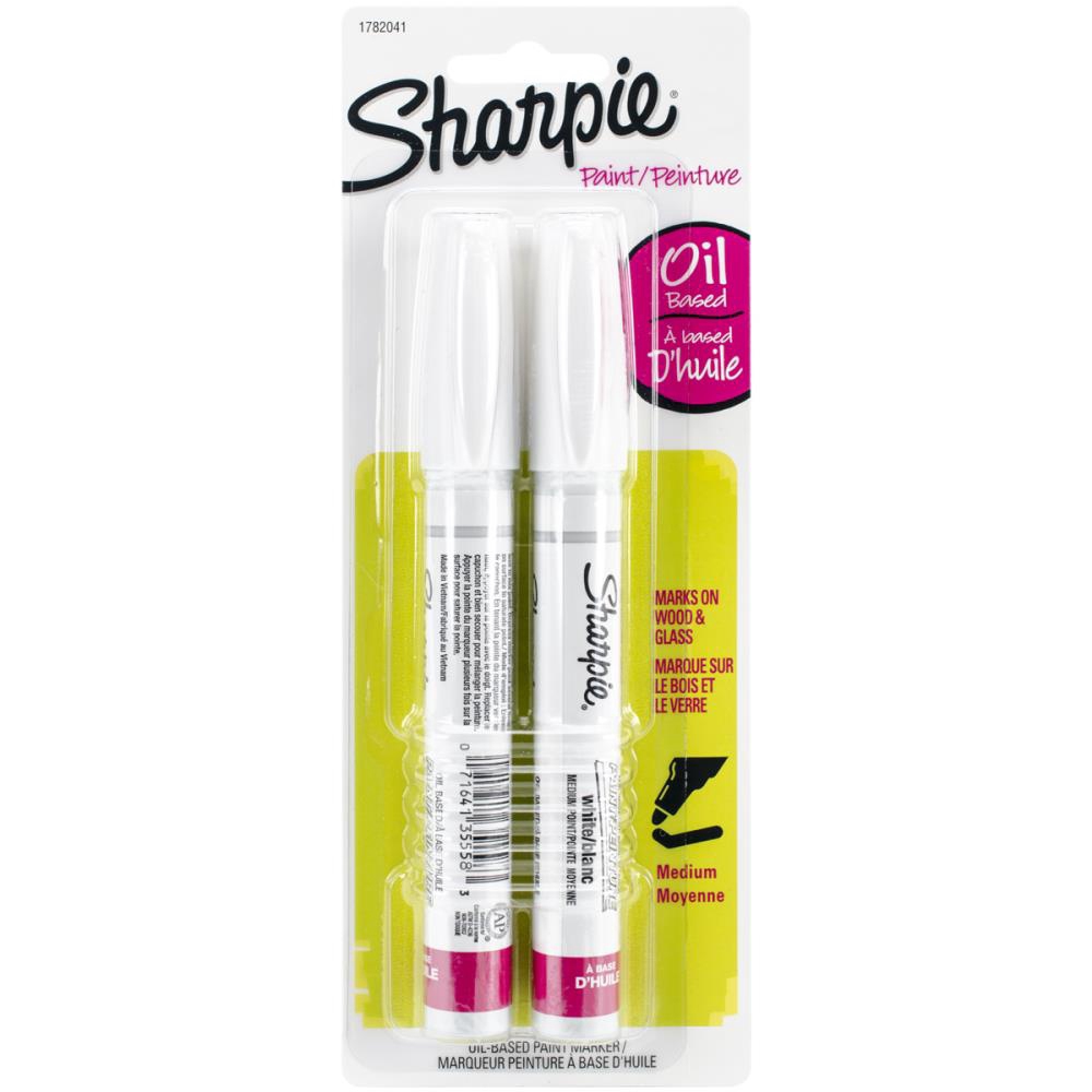 Sharpie Medium Point OilBased Opaque Paint Markers 2/Pkg WHITE