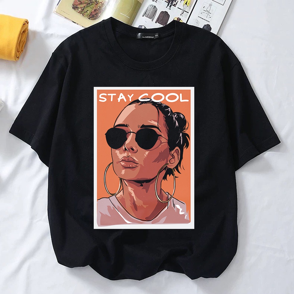 BAJU RAYA 2024 T SHIRT WOMEN baju t shirt perempuan cotton stay cool korean style tshirt oversize shirt woman baggy ootd