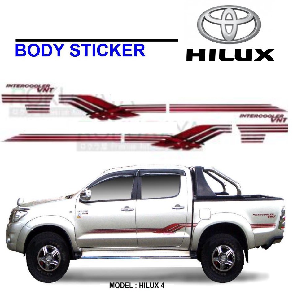 Ready Stock Toyota Hilux Vnt Intercooler Body Sticker Set Model