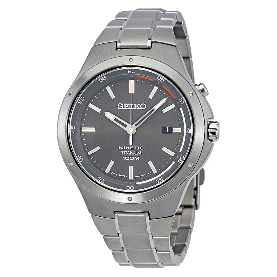 Seiko Kinetic Titanium Grey Dial Men's Watch SKA713 | Shopee Malaysia