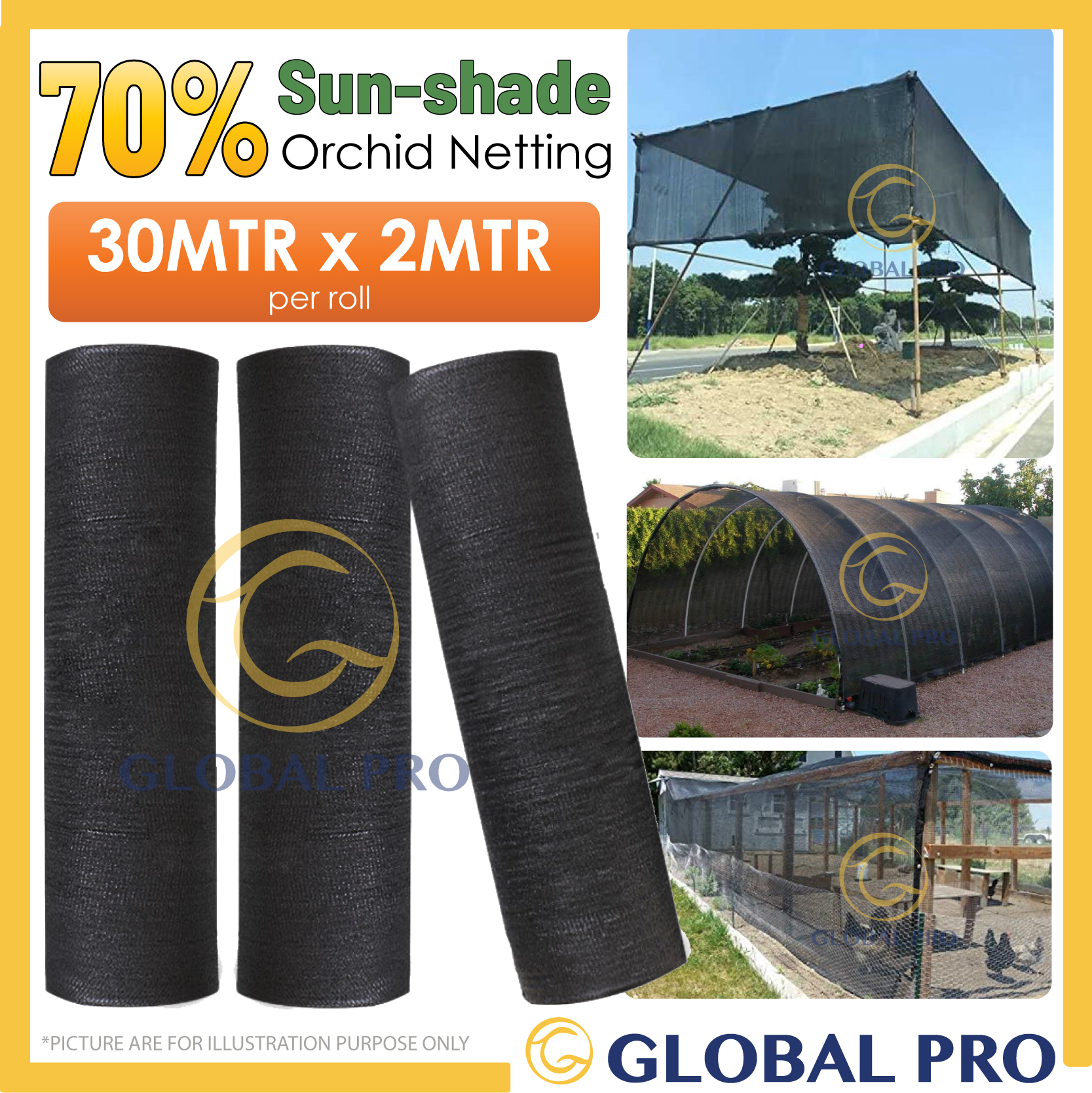 Buy 70 30mtr X 2mtr Black Sunshade Garden Netting Orchid Netting Garden Mesh Sunblock Cover Orchid Net Jaring Naungan Seetracker Malaysia