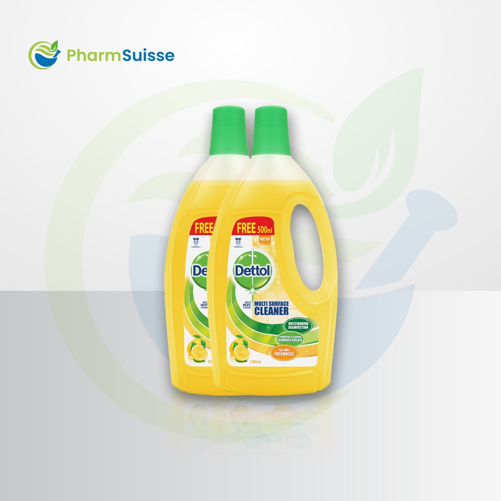 Dettol Multi Surface Cleaner 1.5L x2 ( Green Apple/ Citrus/ Lavender