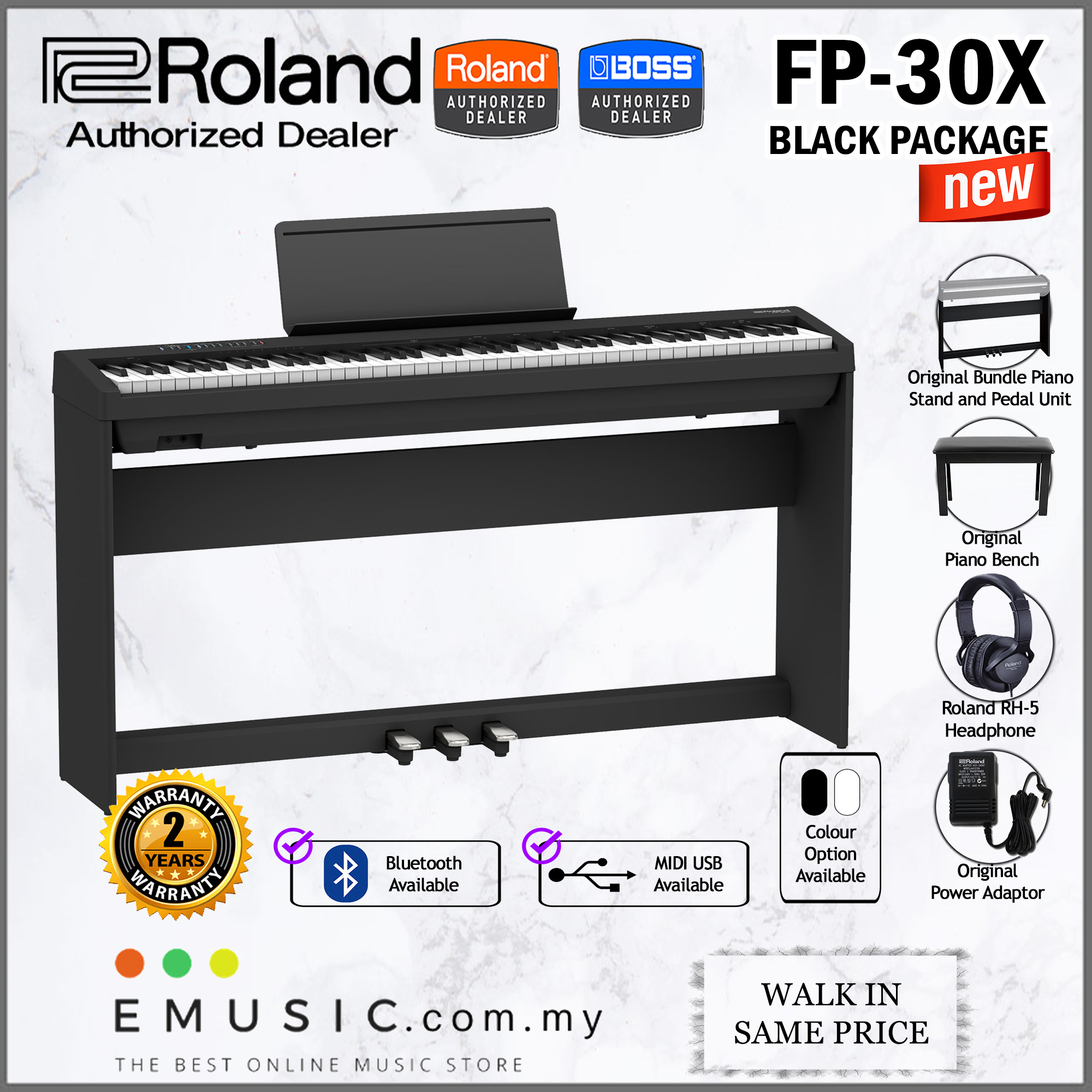 Latest Roland Fp 30x Key Digital Piano Home Package Fp30x Fp 30x Shopee Malaysia