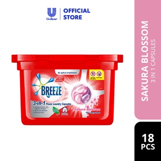 Breeze 3in1 Capsule Detergent Sakura Blossom 18's #1