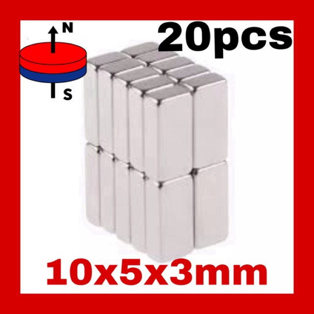 10x Super N52 10x5x2mm Rare Earth Block MagnetsDIY Neodymium Fridge Craft 