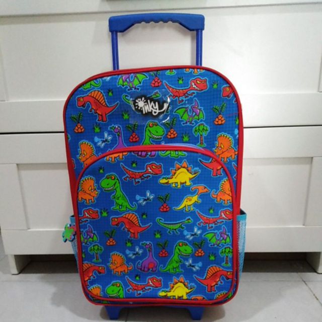 dinosaur trolley school bag