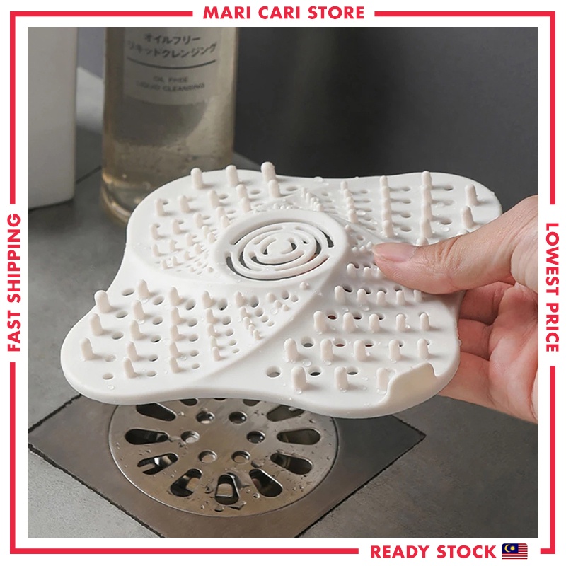 Silicone Hair Catcher Floor Drain Cover Strainer Basin Sink Trap Hair Stopper Sewer Cover Bathroom Shower Toilet Kitchen