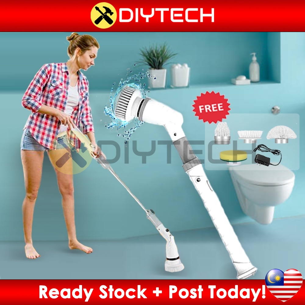 DIYTECH Cordless Electric Spin Scrubber Rechargeable Power Brush Shower