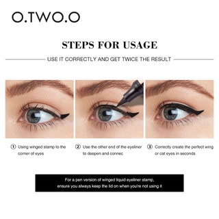 O.TWO.O Stamp Eyeliner 2 in 1 Eyeliner Black Double Head Waterproof Eyeliner Pencil Eye Makeup eyeliner stamp eyeliner #6