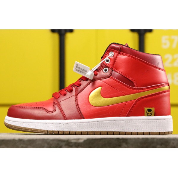 red and white and gold jordans