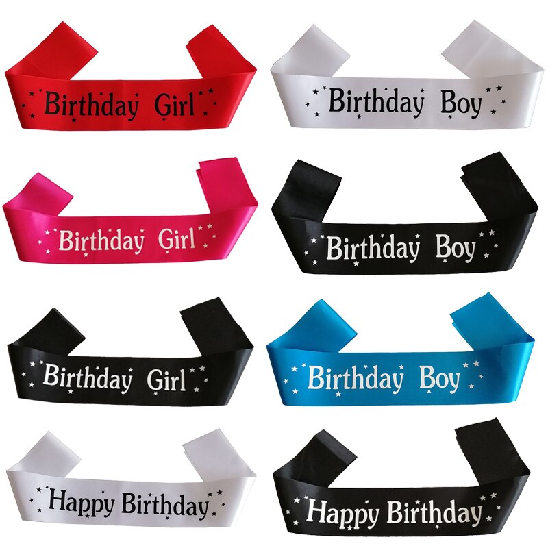 Rose Gold Glitter Star Satin Happy Birthday Girl and Boy Funny Sash  Shoulder Girdle Birthday Party Decoration Supplies Accessory | Shopee  Malaysia
