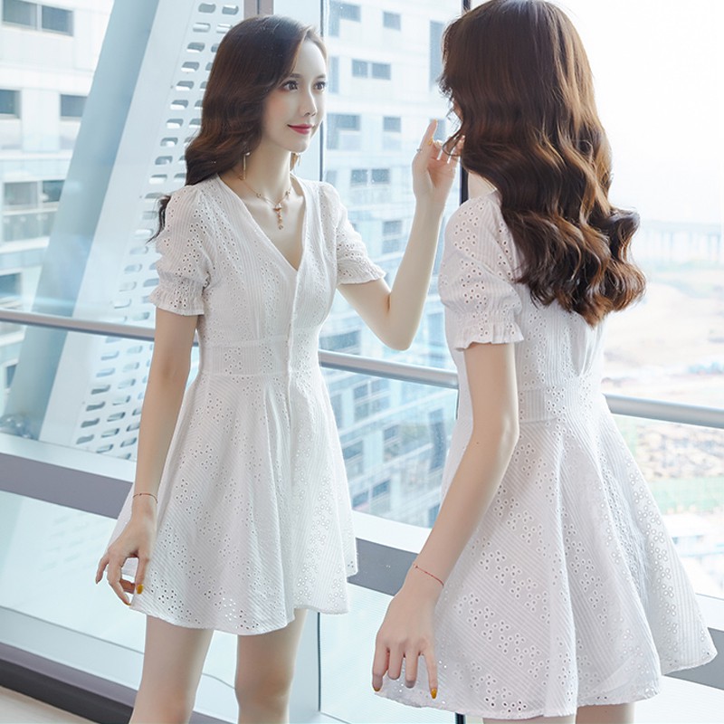 korean white dress