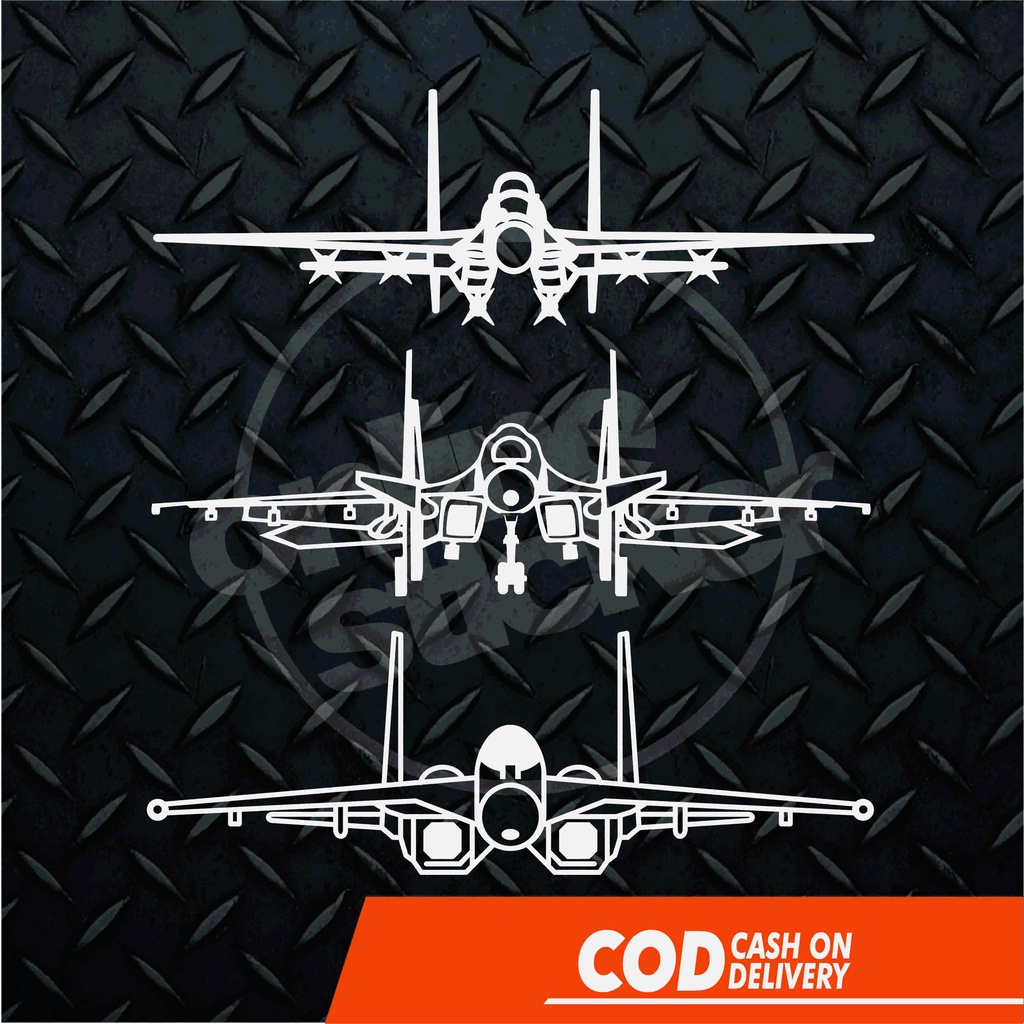 Combat Aircraft Sticker For Rear Glass Car | Sticker cutting