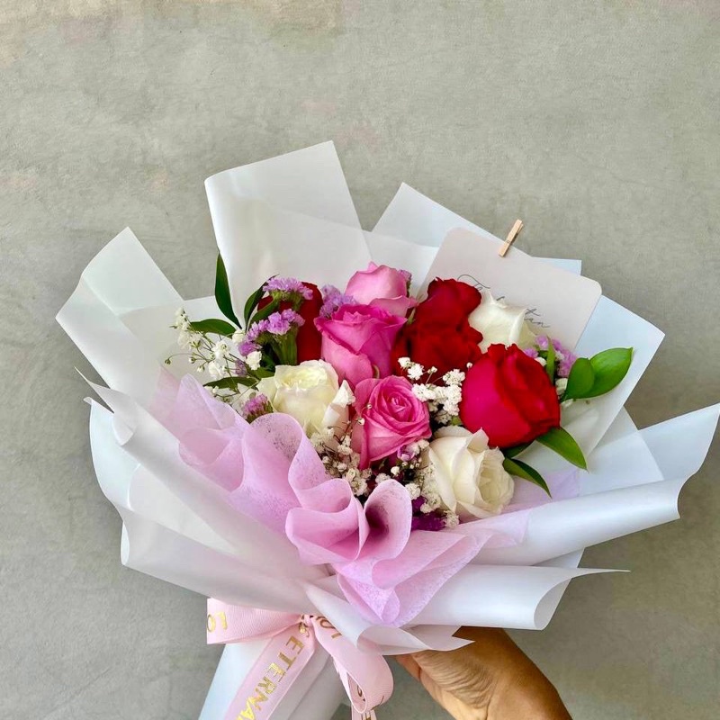 Mixed Roses Bouquet Melaka Kl Surprise Gift Box Delivery Shopee Malaysia