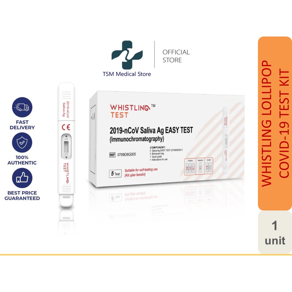 Whistling Lollipop Covid-19 Home Rapid Antigen Test Kit 1 Kit 