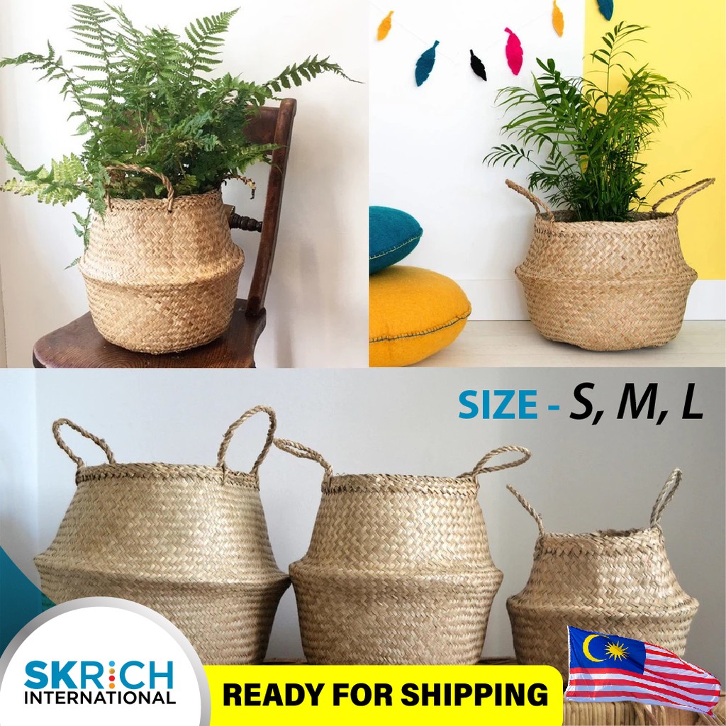 Pasu Pokok Bunga Rotan Rattan Bakul Rotan Artificial Plant Pasu Pokok Bunga Rotan Rattan Bakul Rotan Artificial Plant