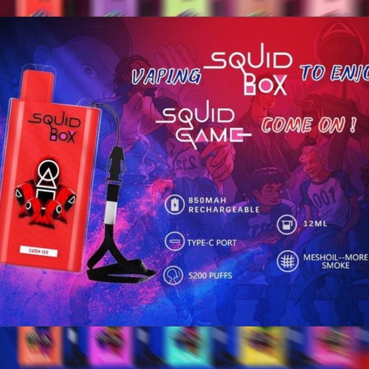 [ORIGINAL] SQUID BOX DISPOSABLE 5200 TYPEC RECHARGEABLE DEVICE SQUID