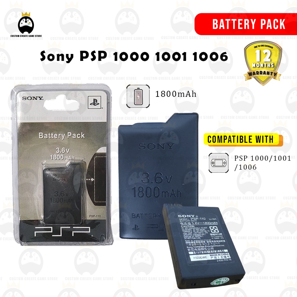 battery cover Everydaysource 1800mAh Battery Pack Compatible With Sony PSP 1000 