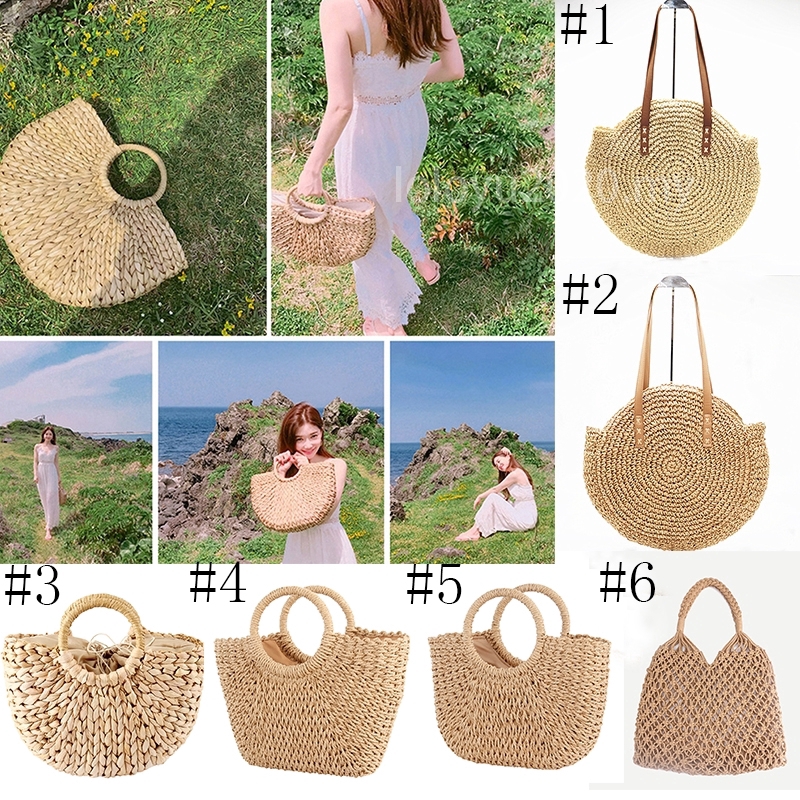 beach rattan bag