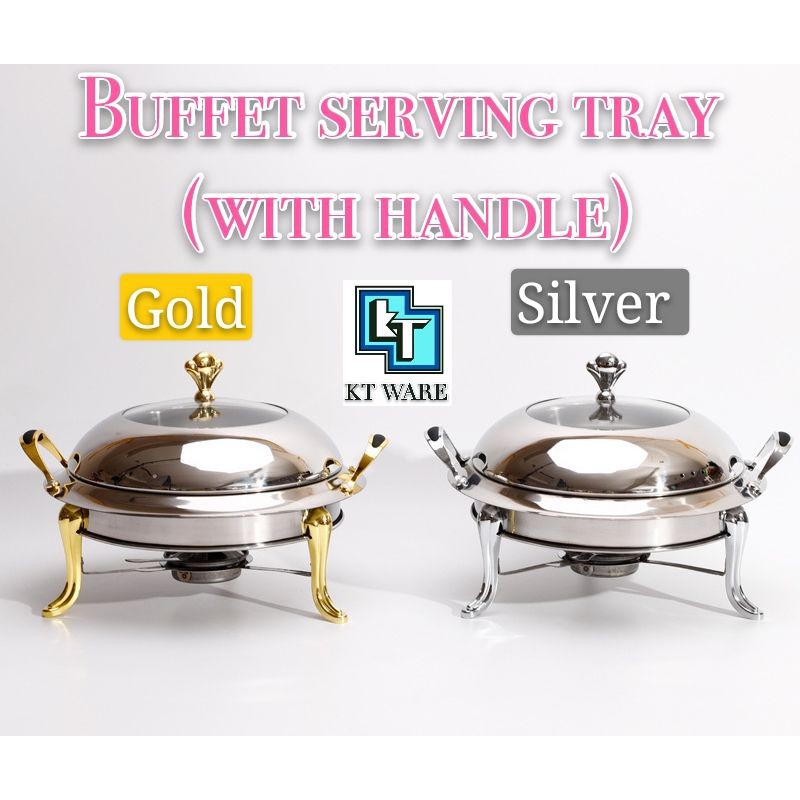 KT WARE 26cm 28cm buffet set food tray serving tray chafing dish soup warmer kenduri tray ketam buffet set