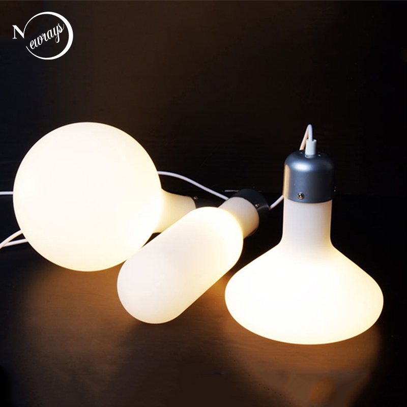 Newrays Modern Minimalist Glass Single Head Pendant Lamps E27 Led