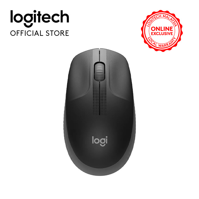 Logitech Wireless Mouse M191, Full Size Ambidextrous Curve Design, 18-Month Battery with Power Saving Mode, USB Receiver