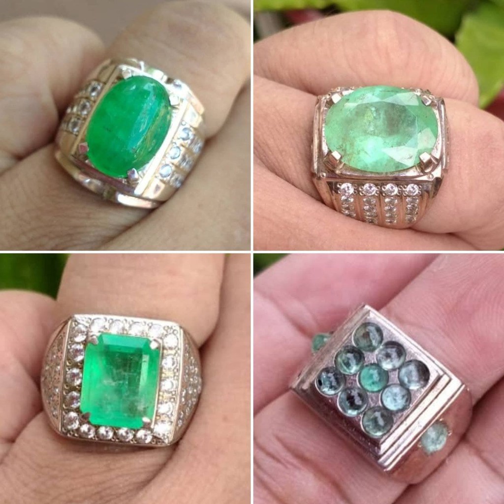 Cincin Zamrud Emerald Asli Ikatan Perak Pelbagai Size Untuk Lelaki Collector Ada Sijil Handmade Ready Stock Shopee Malaysia