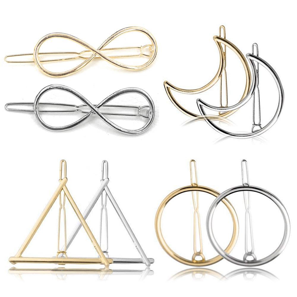 Hair Clip For Women Triangle Circle Hair Clips For Girls Thick