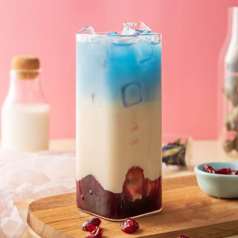 Drink Juice Glass Cup Milk Tea Cups Rectangular Ins Heatresistant