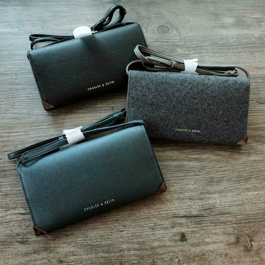  Charles  Keith  Metallic Tip Wallet  Bag Shopee Malaysia