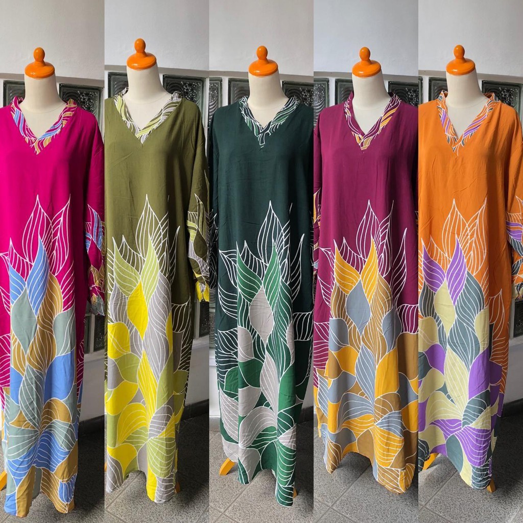  Baju  Kaftan Baju  Kelawar Viral lengan  panjang  Cotton 