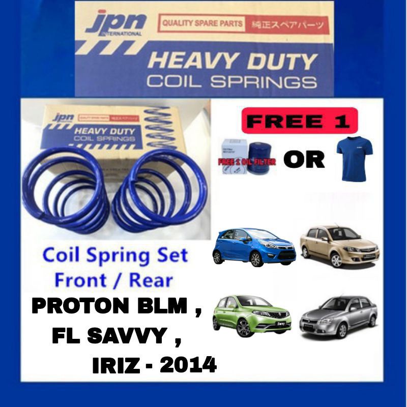 Jpn Proton Saga Blm Fl Flx Savvy Iriz Front Rear Coil Spring