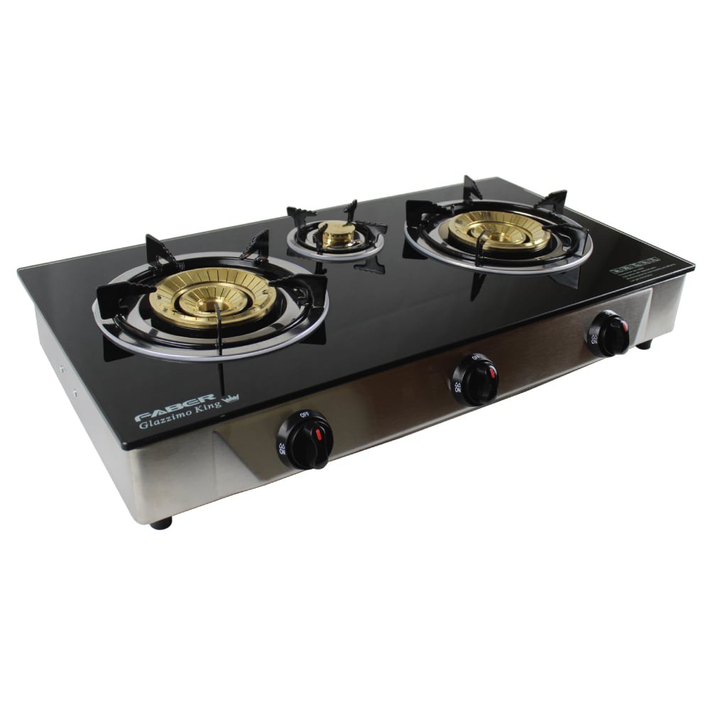 Faber (3 Burner) Glass Cooker Glass Gas Stove FC GLAZZIMO KING 8133