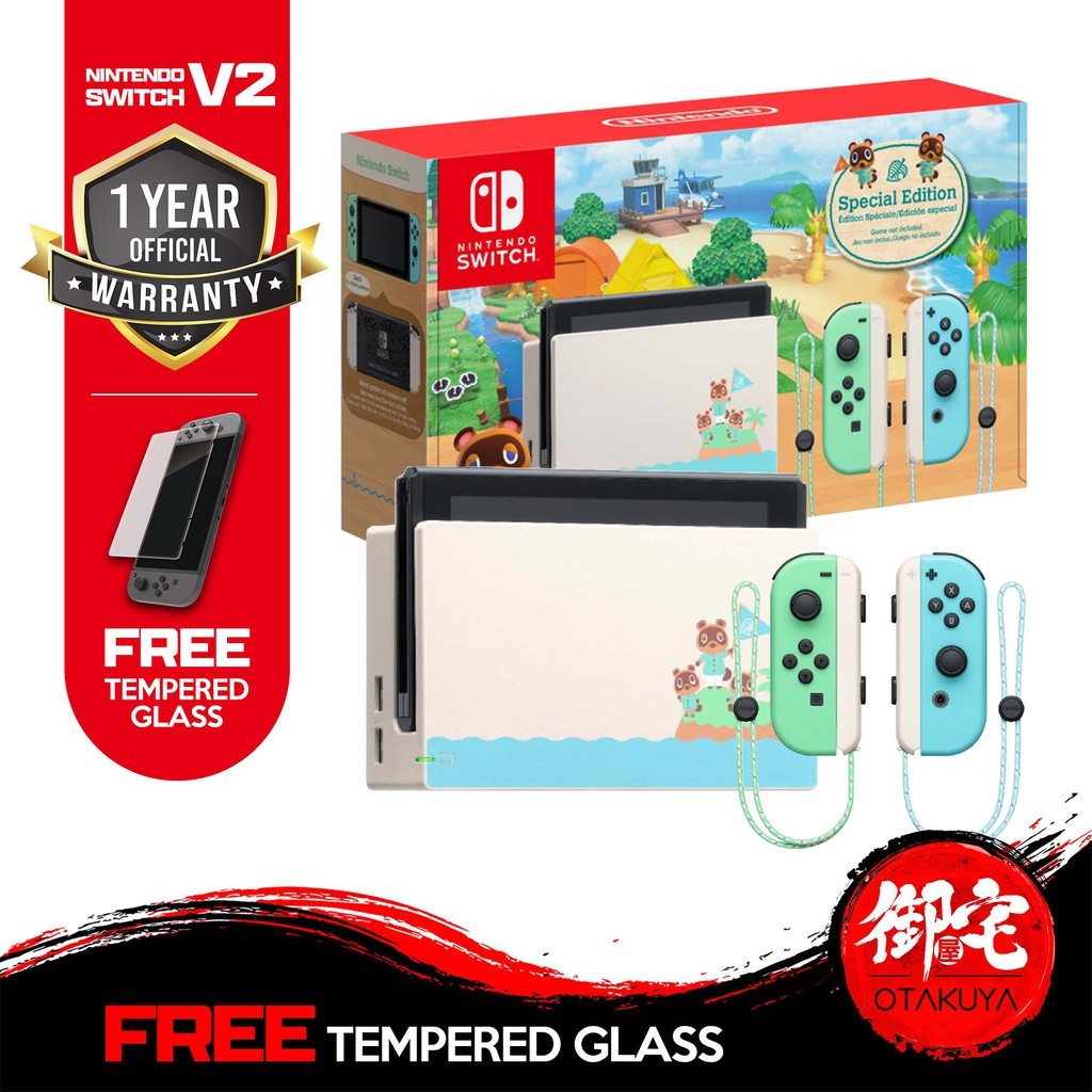 12.25 SALE】Nintendo Switch Animal Crossing V2 Console FREE Tempered Glass  (1 Year Nintendo Official Warranty) | Shopee Malaysia