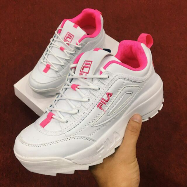 fila disruptor 2 white with pink